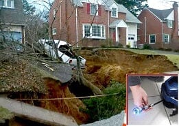 2017 sinkhole in Cheltenham, PA. Image Source: WTXF – Local Affiliate ABC 25 Jan 20171