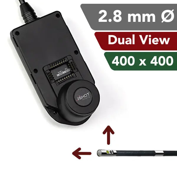 iShot Imaging Model E 2.8 mm Dual View 400 Pixel Non- Articulating Video Borescope Probe- InterTest