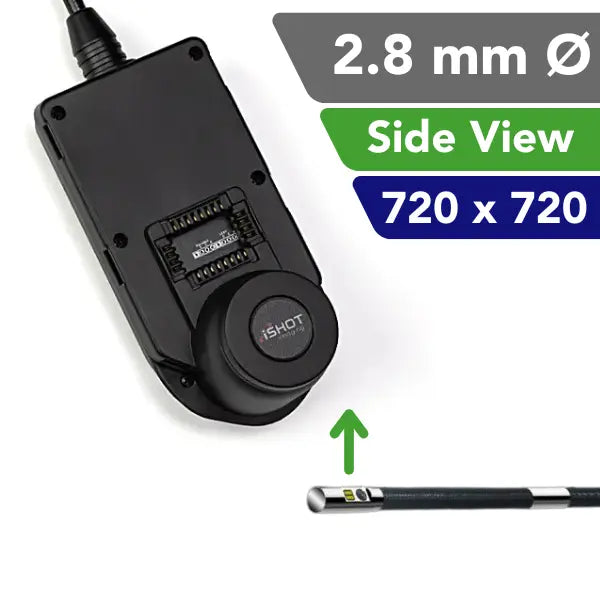 iShot® Model E Non-Articulating Borescope 2.8 mm Side View High Resolu