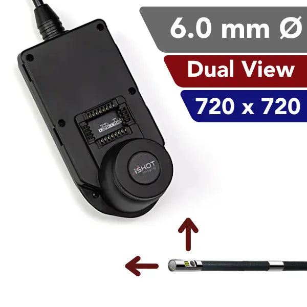 iShot Imaging Model E 6.0mm Dual View 800 pixel Non-Articulating Video Borescope Probe - InterTest