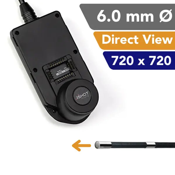 iShot Imaging 6.0mm Direct View 800 Pixel Close View Non-Articulating Video Borescope Probe - InterTest