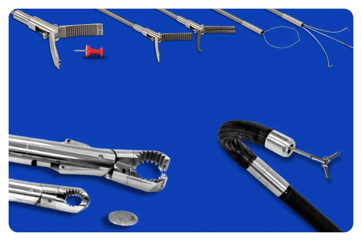 iGrab Retrieval tools and articulating guide tubes