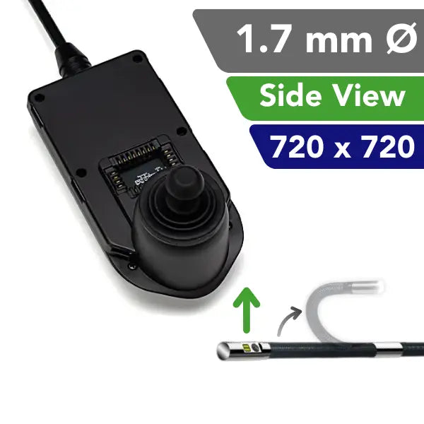 iShot Model E 1.7 mm Side View 2-Way articulating Borescope Probe with 720 pixel resolution- Intertest