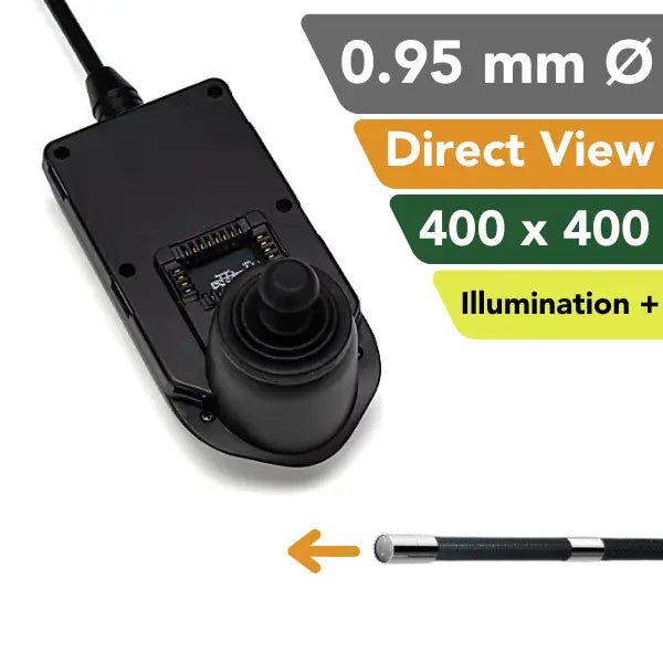 iShot Model E 0.95 mm Non- Articulating Direct View Fiber Illumination 400 pixel resolution borescope probe- InterTest