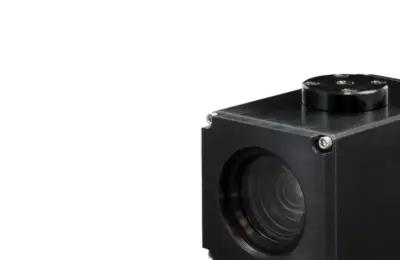A block camera in a black housing