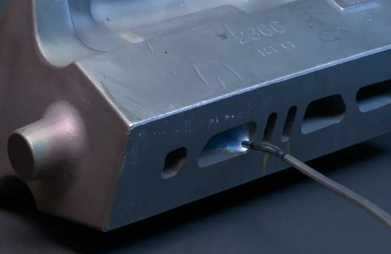 Yateks P+ Series Articulating Borescope Inspecting the Inside of a casting - InterTest
