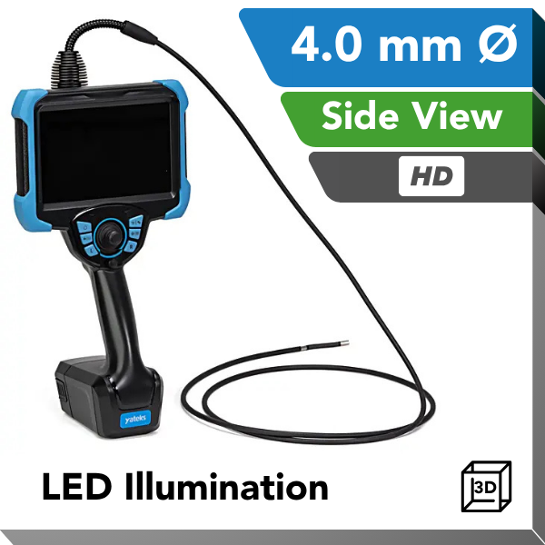 Yateks Realta 3D Measurement Borescope 3.9 mm Side view HD Resolution - InterTest