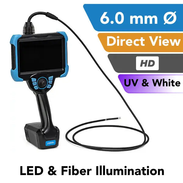 Yateks Realta 6.0 mm Direct View High Definition Dual Illumination Handheld Video Borescope - InterTest