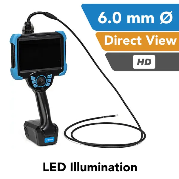 Yateks Realta 6.0 mm Direct View High Definition LED Illumination Handheld Video Borescope - InterTest