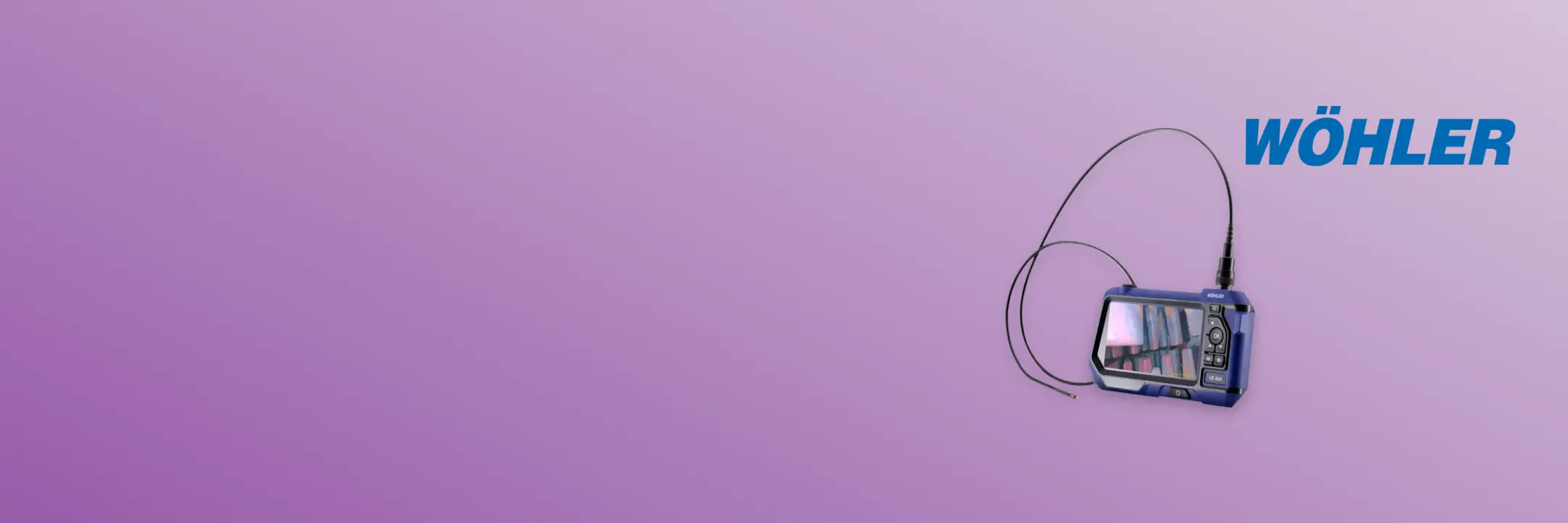 Wohler VE 400 HD Video Endscope to locate FOD- InterTest