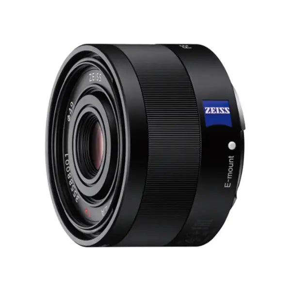 Sony Sonnar T* FE 35mm f/2.8 ZA E-Mount Lens Side Profile Angled Left- InterTest
