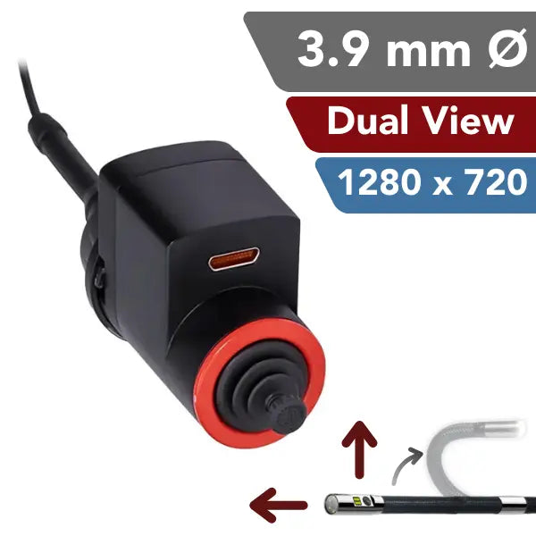 iShot Imaging 3.9 mm Dual View HD Articulating Borescope Probe - InterTest