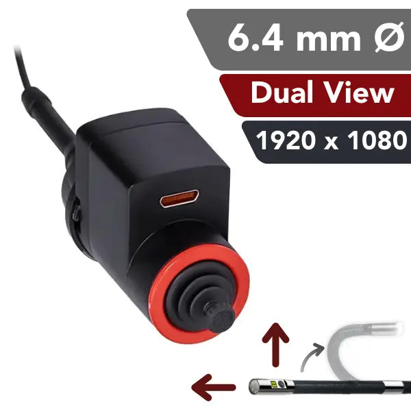 iShot Imaging Model VX 6.4 mm Dual View Full HD Articulating Video Borescope Probe - InterTest
