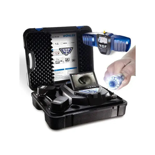 Wohler VIS 200 PLUS Locator Battery Driven Pipe Inspection Camera with Built-in Transmitter, 100 feet - Model # 8937 - InterTest, Inc.
