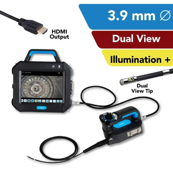 Yateks P+ Series Industrial Video Borescope 3.9 mm OD Dual View - High Ilumination - InterTest, Inc.