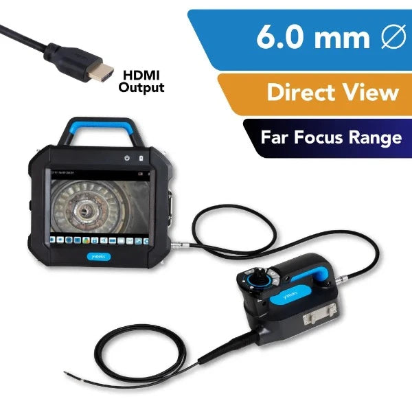 Yateks P+ Series Industrial Video Borescope 6.0 mm OD Direct View - Far Focus Range - InterTest, Inc.