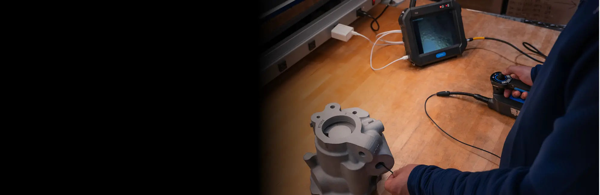 Pump housing inspection with a Yateks P+ video borescope