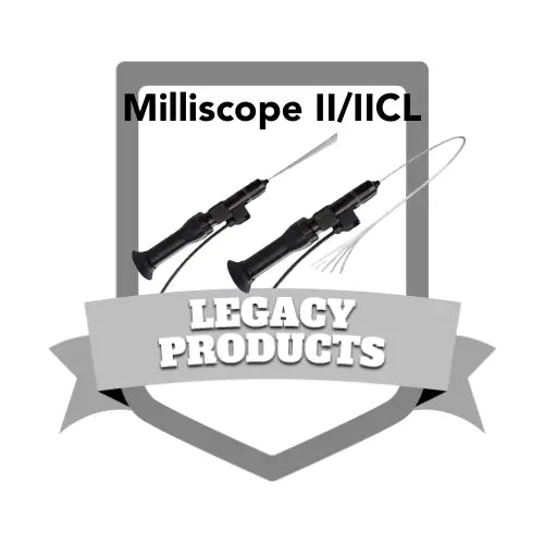 Logo of Milliscope II/IICL with text 'Legacy Products' on a white background