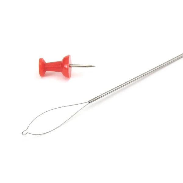 iGrab 1.4 mm Micro Snare FOD Retrieval Tool open view with size reference