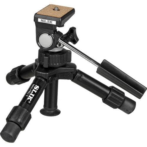 Slik® Mini-Pro V Tripod with 2-Way Pan / Tilt Head, Compact and Lightweight - InterTest, Inc.
