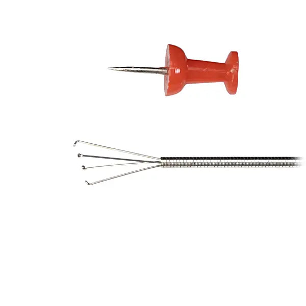 iGrab Micro 4-Prong Gripper Partially Open with Push Pin Reference - InterTest