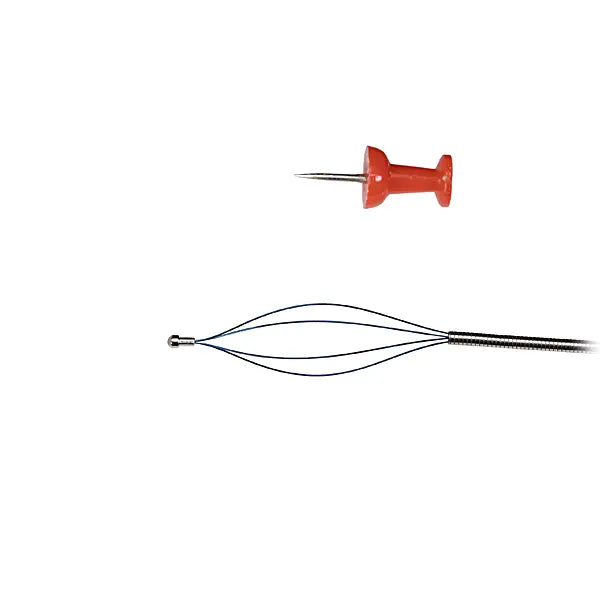 iGrab Oval Basket FOD Retrieval Tool Partially Open with Push Pin Reference - InterTest