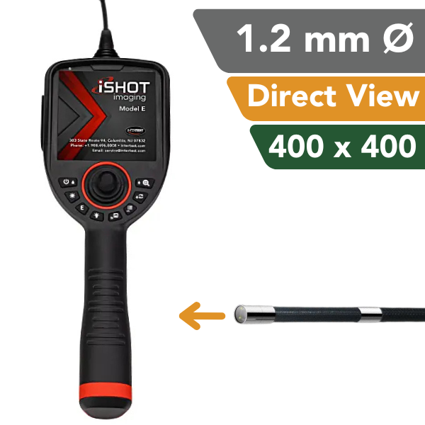 iShot Model E 1.2 mm Non Articulating Direct View Industrial Borescope with interchangeable probes - InterTest