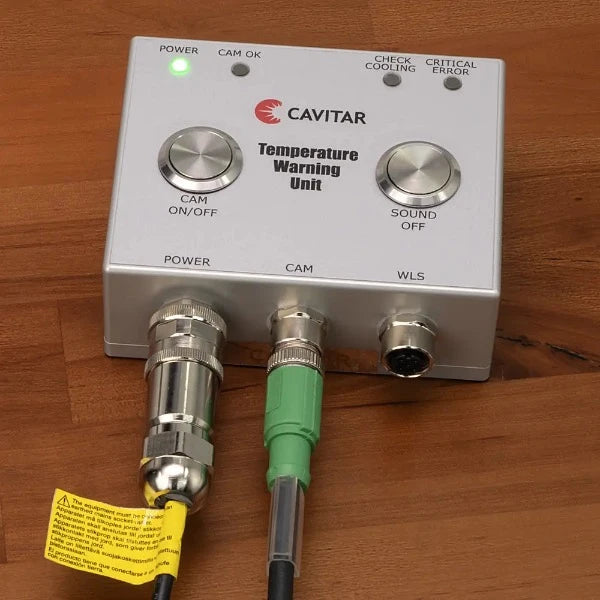 Cavitar Temperature Warning Unit plugged in