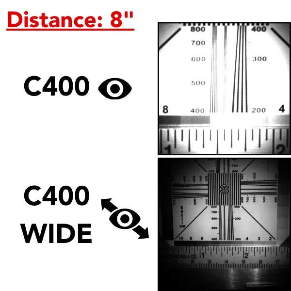 Cavitar Comparison Photos at 8 Inch Distance- InterTest