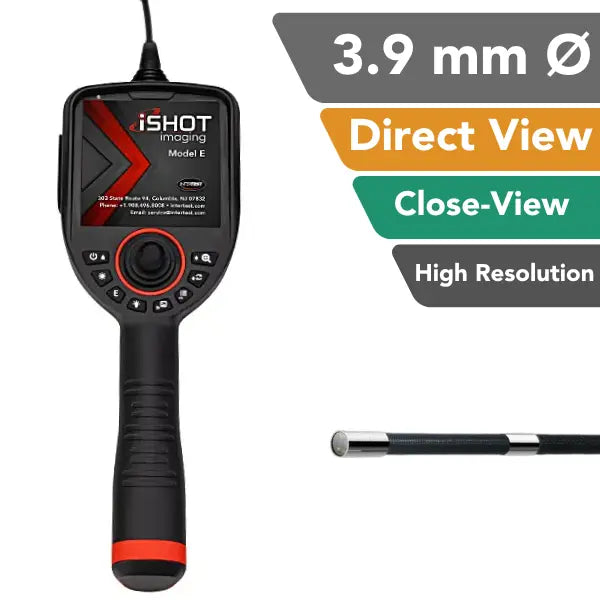 iShot® Model E Non-Articulating Borescope - 3.9 mm Direct Close View High Resolution | InterTest