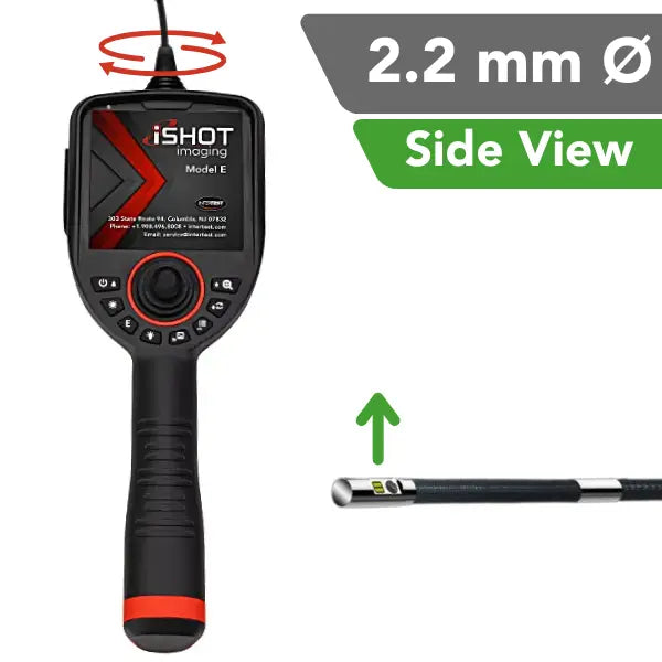 iShot® Model E Rotating Video Borescope - 2.2 mm Side View | InterTest