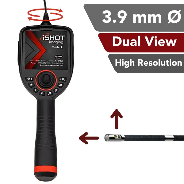 iShot® Model E Rotating Video Borescope - 3.9 mm Dual View High Resolution | InterTest