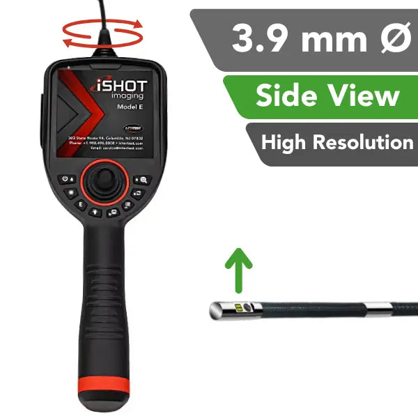 iShot® Model E Rotating Video Borescope - 3.9 mm Side View High Resolution | InterTest