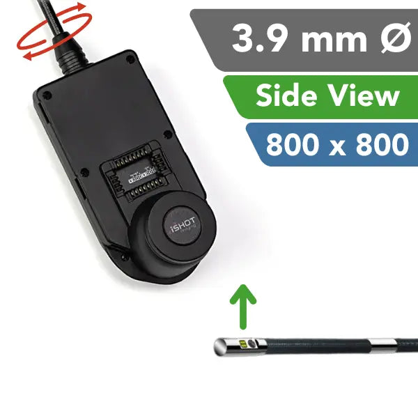 iShot® Model E Rotating Video Borescope - 3.9 mm Side View High Resolution | InterTest