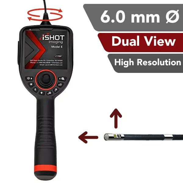 iShot® Model E Rotating Video Borescope - 6.0 mm Dual View High Resolution | InterTest