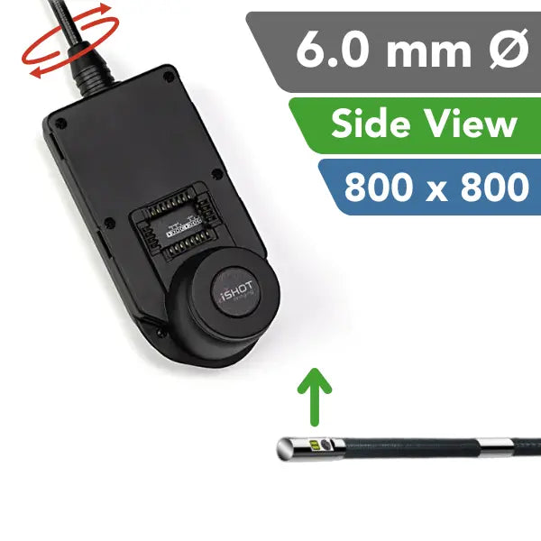 iShot Imaging Model E 6.0 mm Side Rotating Video Borescope 720 pixel Resolution - InterTest