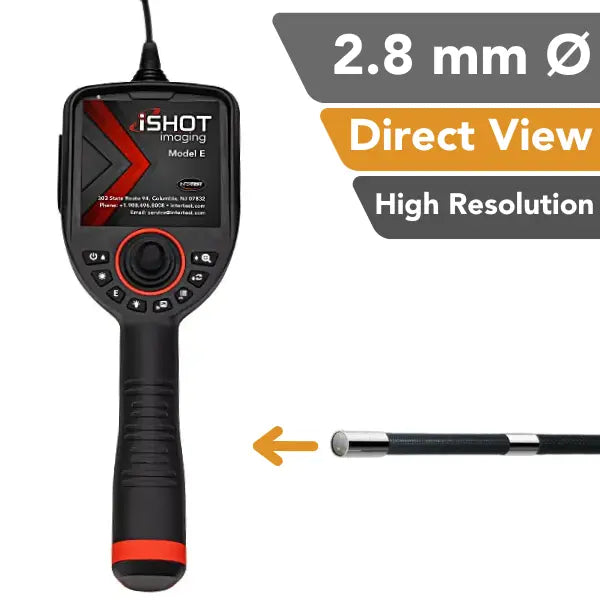 iShot Model E 2.8 mm Non Articulating Direct View Industrial Borescope with High Resolution - InterTest