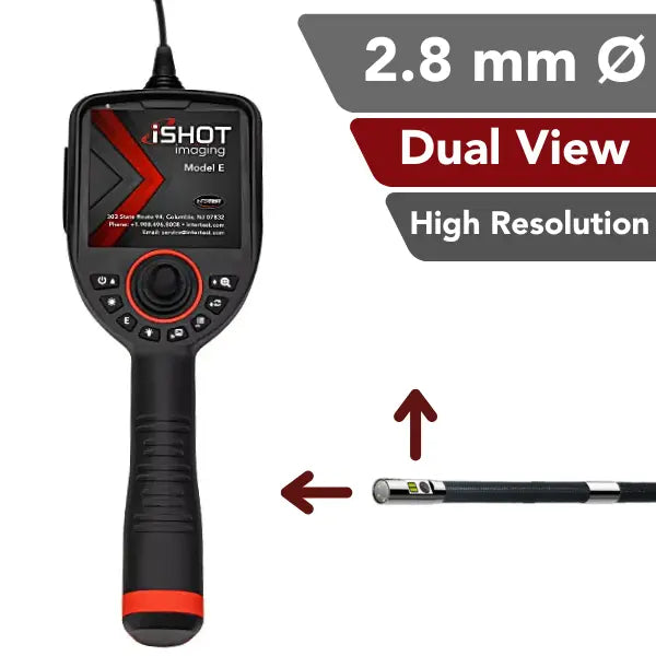 iShot Model E 2.8 mm Dual View High Resolution Video Borescope - InterTest