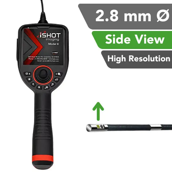 iShot Model E 2.8 mm Non Articulating Side View Industrial Borescope with High Resolution - InterTest