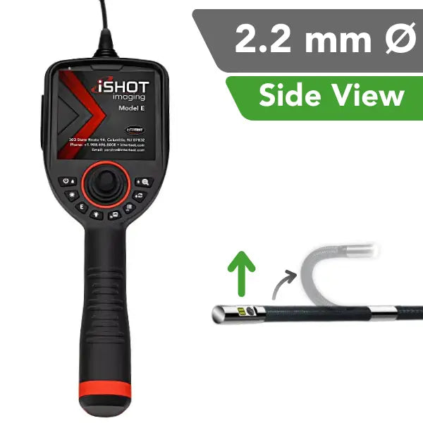 iShot Model E 2.2 mm Articulating Side View Industrial Borescope with interchangeable probes - InterTest