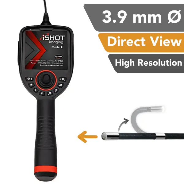 iShot Model E 3.9 mm Non Articulating Direct View Industrial Borescope with High Resolution - InterTest