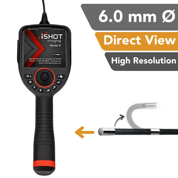 iShot Model E 6.0 mm Articulating Direct View Industrial Borescope with High Resolution - InterTest