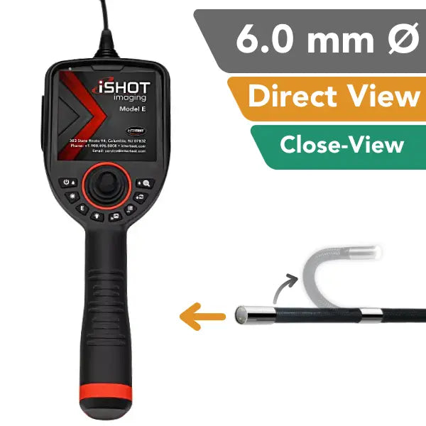 iShot Model E 6.0 mm Non Articulating Direct View Industrial Borescope with interchangeable probes - InterTest