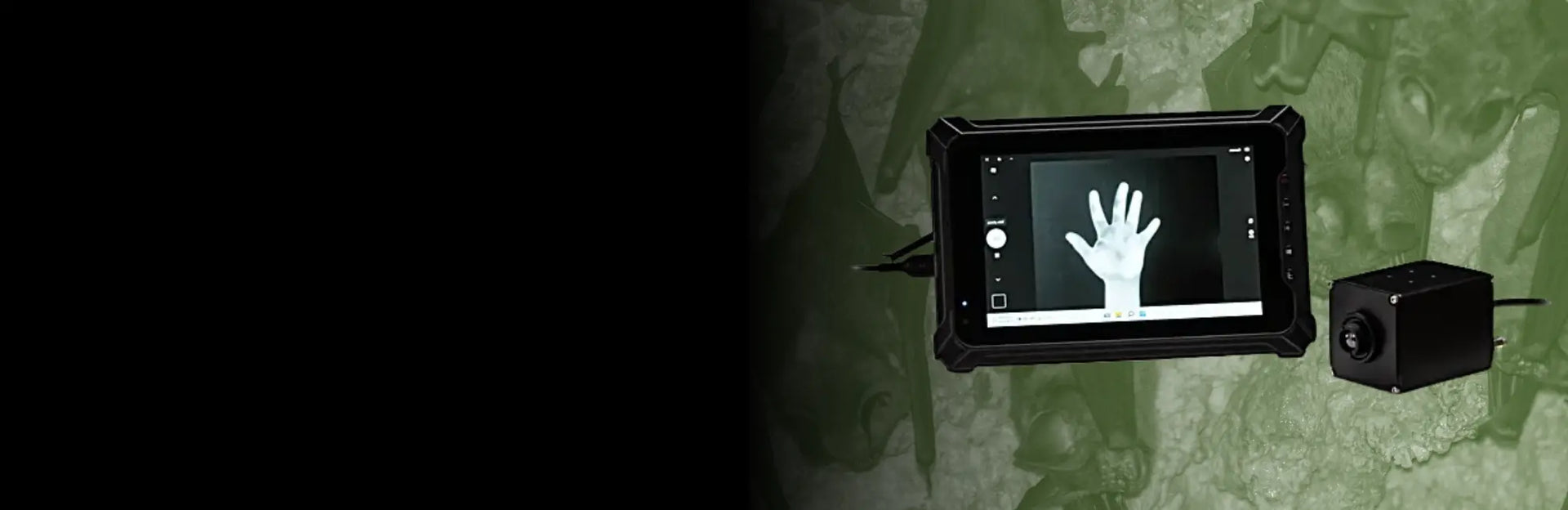 Ultra Low Light camera and tablet for monitoring bat activity 