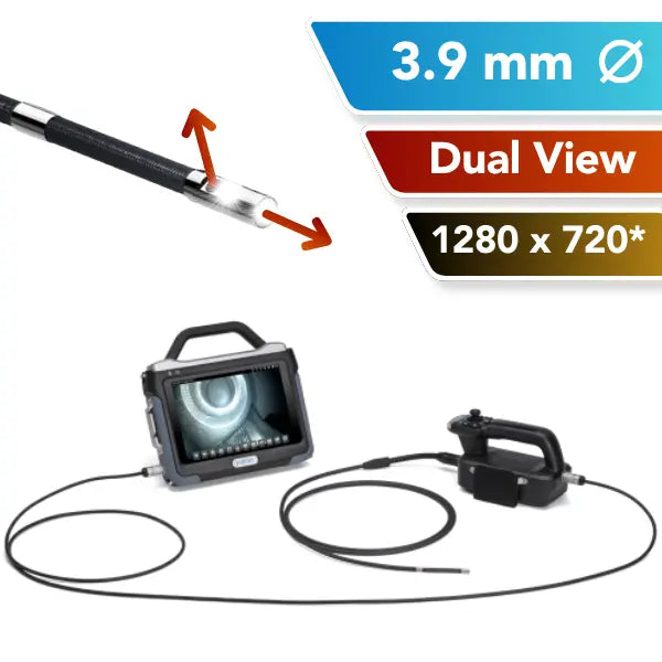 Yateks Inspexa Industrial Video Borescope 3.9 mm OD Dual View (1280 x 720)