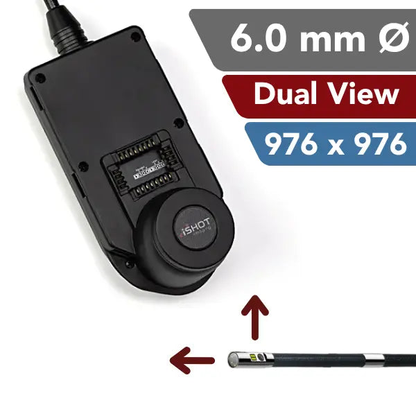 iShot Model E 6.0 mm Dual View 976P Resolutions Non-Articulating Video Borescope Probe - InterTest
