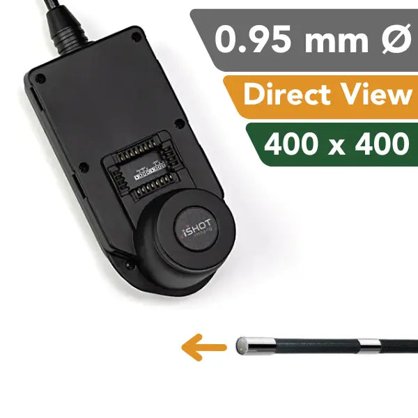 iShot Model E 0.95 mm Non- Articulating Direct View 400 pixel resolution borescope probe- InterTest 