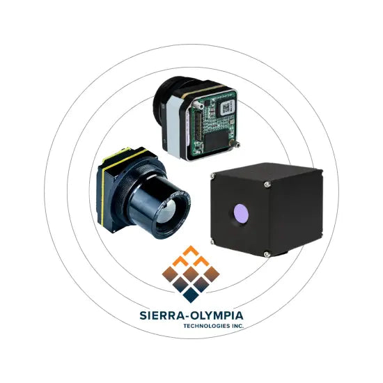 Three electronic components on a white background with Sierra-Olympia Technologies Inc. logo.