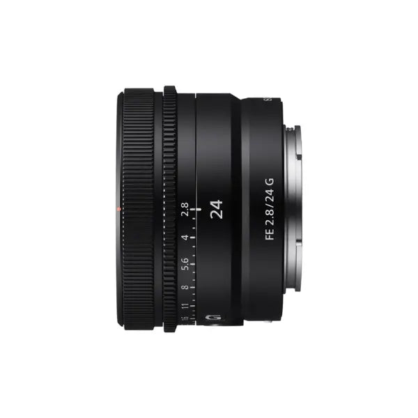 Sony FE 24mm f/2.8 E-Mount Prime G Lens profile left facing