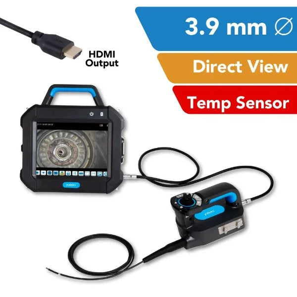 Yateks P+ Series Industrial Video Borescope 3.9 mm OD Direct View - Temperature Sensor - InterTest, Inc.